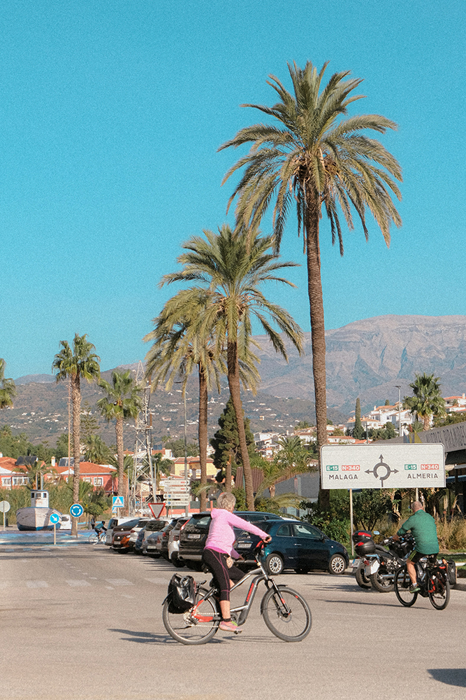 Holidaymakers on biked in Nerja Spain